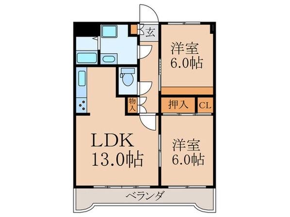 グレイス守恒駅前の物件間取画像